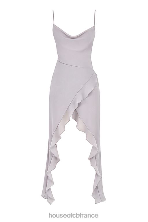 House of CB robe longue flottante grise alexandria N888H412 vêtements