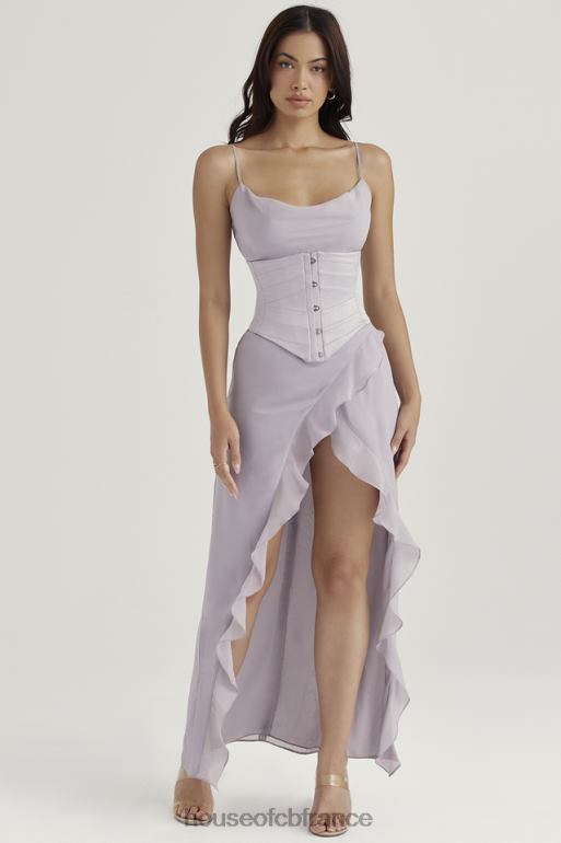 House of CB robe longue flottante grise alexandria N888H412 vêtements