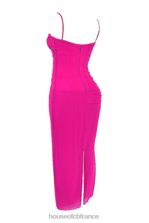 House of CB robe longue fuchsia nalini N888H197 vêtements