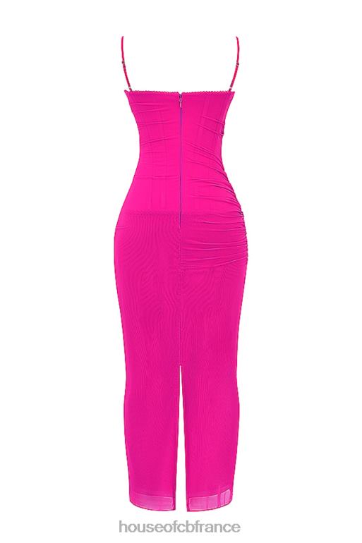 House of CB robe longue fuchsia nalini N888H197 vêtements