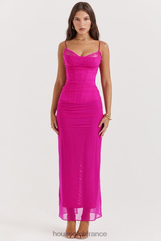 House of CB robe longue fuchsia nalini N888H197 vêtements