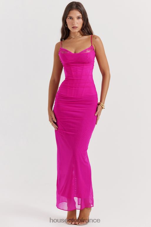 House of CB robe longue fuchsia nalini N888H197 vêtements