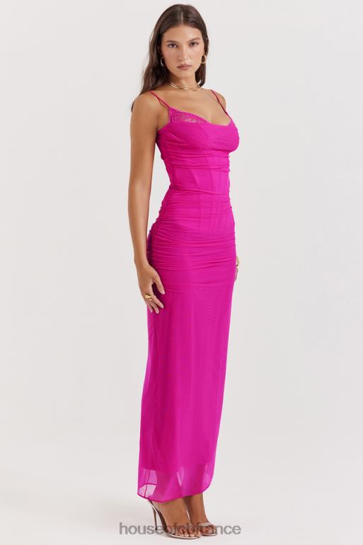 House of CB robe longue fuchsia nalini N888H197 vêtements
