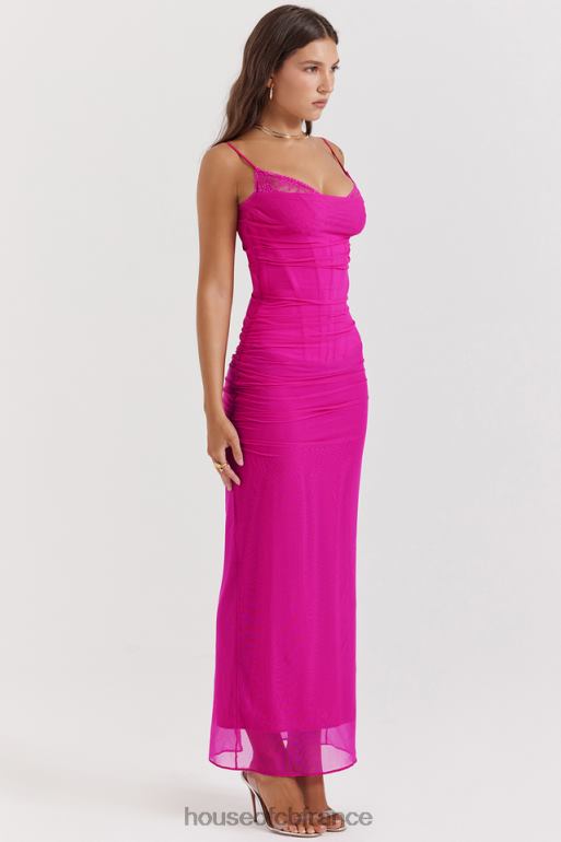 House of CB robe longue fuchsia nalini N888H197 vêtements