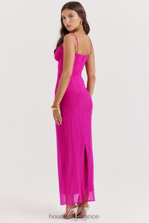 House of CB robe longue fuchsia nalini N888H197 vêtements