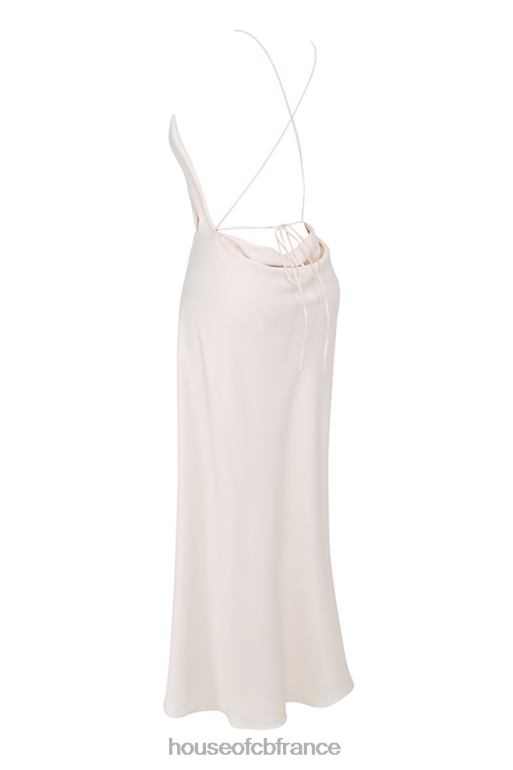 House of CB robe longue ivoire fendue sur la cuisse zanab N888H335 vêtements