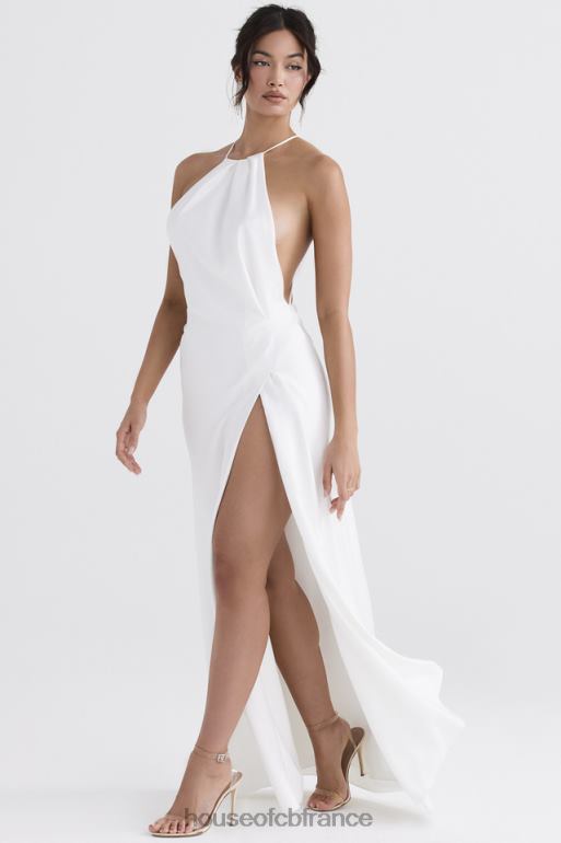 House of CB robe longue ivoire fendue sur la cuisse zanab N888H335 vêtements