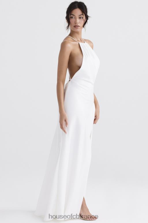 House of CB robe longue ivoire fendue sur la cuisse zanab N888H335 vêtements