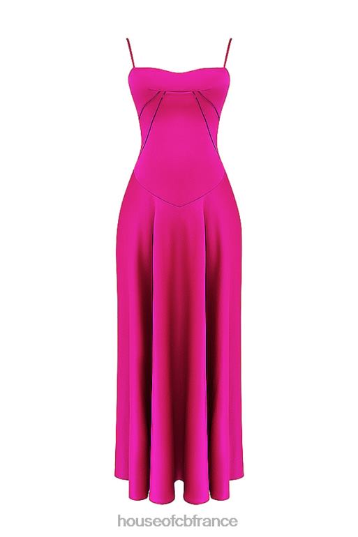 House of CB robe longue à lacets fuchsia anabella N888H199 vêtements