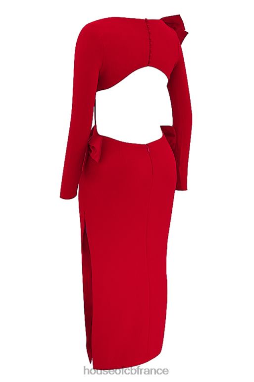 House of CB robe longue à nœud rouge lavele N888H110 vêtements