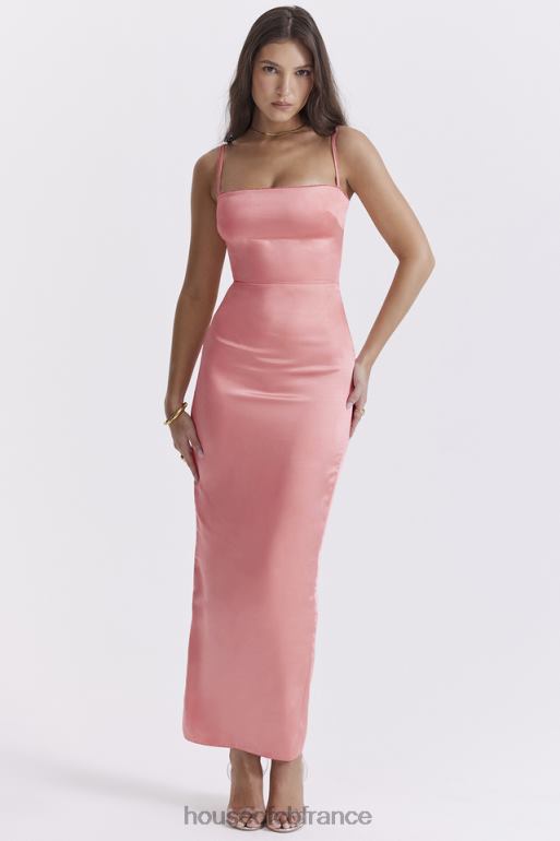 House of CB robe longue pêche brillante costanza N888H202 vêtements