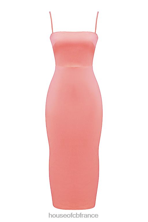 House of CB robe longue pêche brillante costanza N888H202 vêtements
