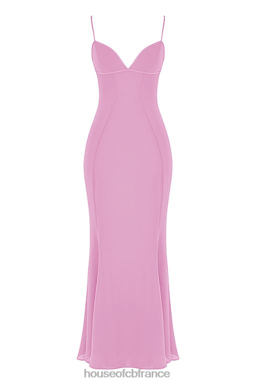 House of CB robe longue rose loren N888H393 vêtements
