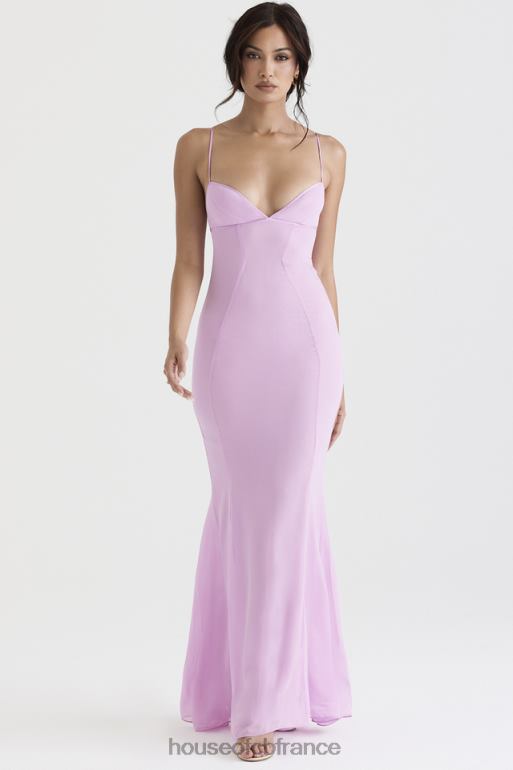 House of CB robe longue rose loren N888H393 vêtements