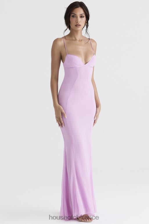 House of CB robe longue rose loren N888H393 vêtements