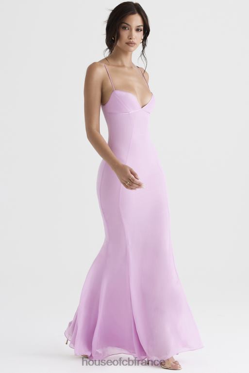 House of CB robe longue rose loren N888H393 vêtements