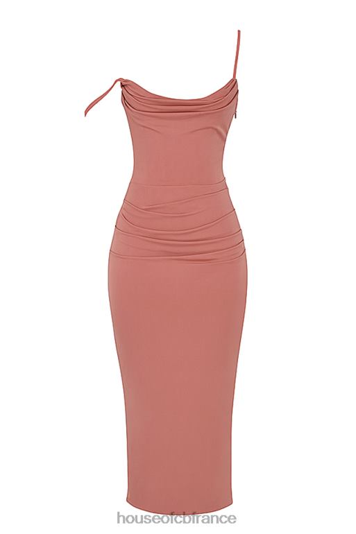 House of CB Marciella Rose - Robe mi-longue drapée style corset N888H508 vêtements