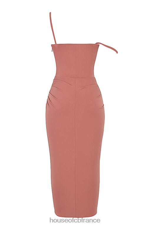 House of CB Marciella Rose - Robe mi-longue drapée style corset N888H508 vêtements