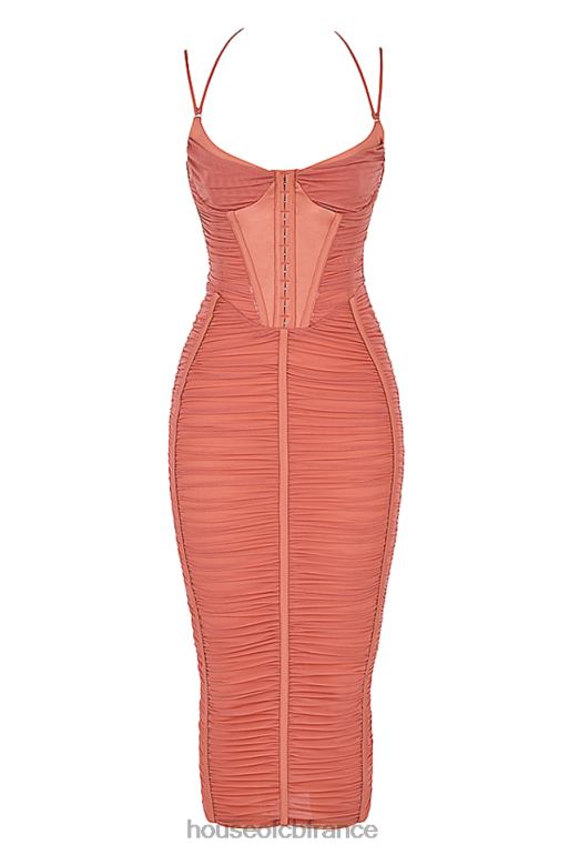 House of CB Mariah Rose - Robe mi-longue froncée N888H516 vêtements