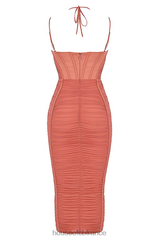 House of CB Mariah Rose - Robe mi-longue froncée N888H516 vêtements