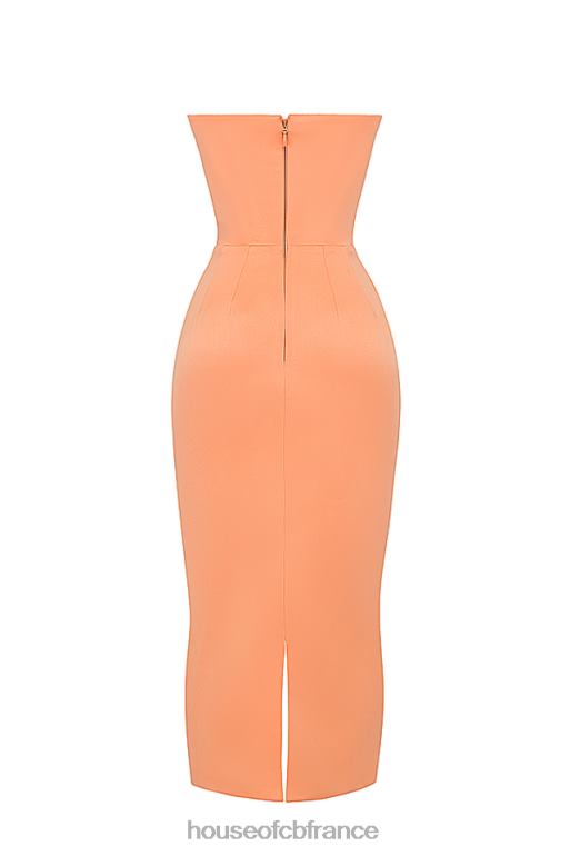 House of CB alora - robe corset sans bretelles mandarine N888H185 vêtements