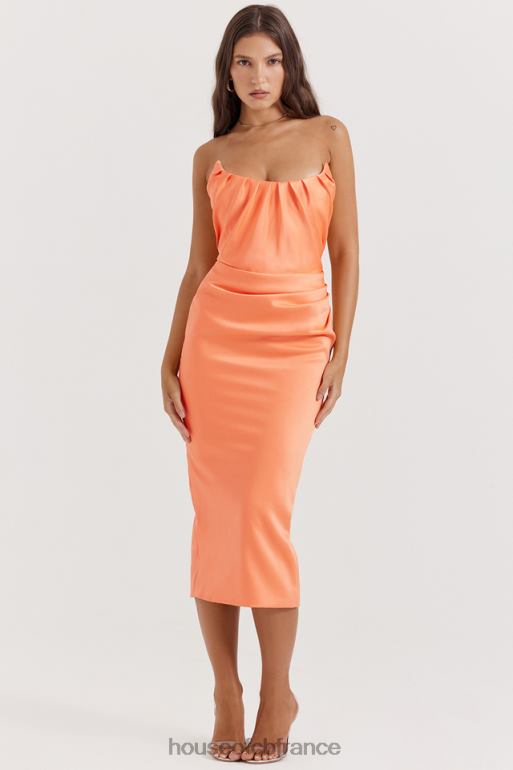 House of CB alora - robe corset sans bretelles mandarine N888H185 vêtements