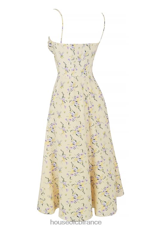 House of CB robe d\'été mi-longue à fleurs citron annabella N888H552 vêtements