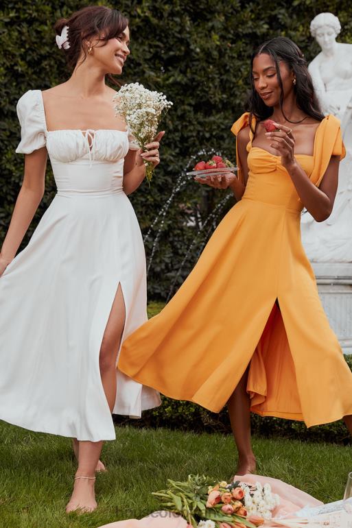 House of CB robe d\'été midi alicia mandarine N888H464 vêtements
