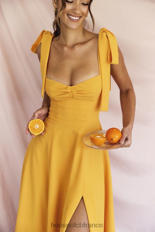 House of CB robe d\'été midi alicia mandarine N888H464 vêtements