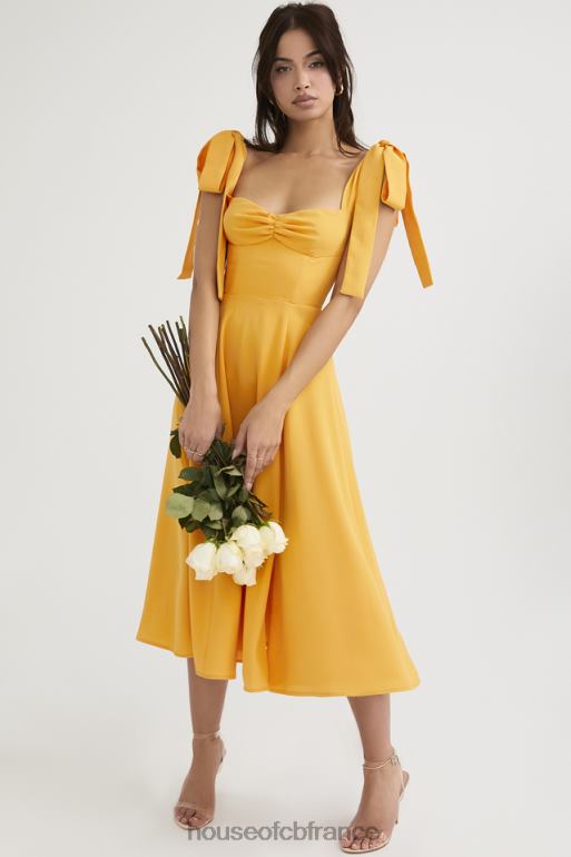 House of CB robe d\'été midi alicia mandarine N888H464 vêtements