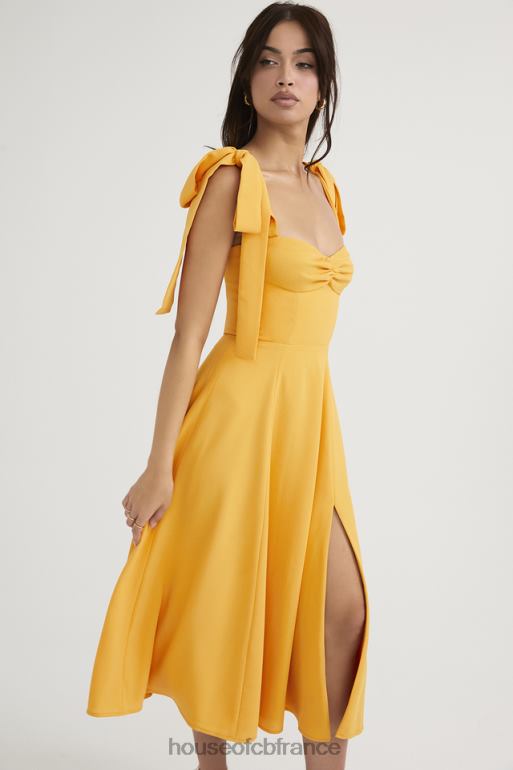 House of CB robe d\'été midi alicia mandarine N888H464 vêtements