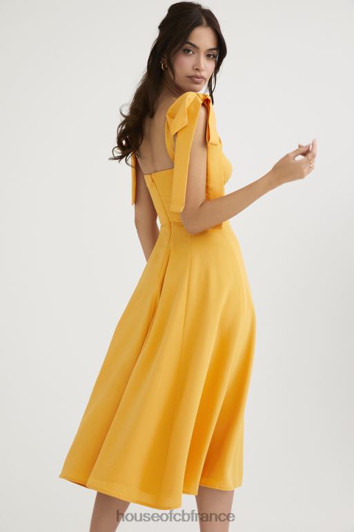 House of CB robe d\'été midi alicia mandarine N888H464 vêtements