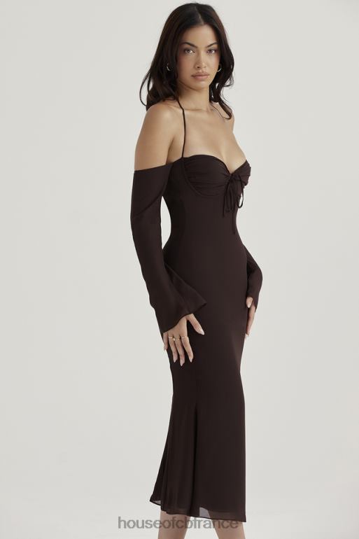 House of CB robe mi-longue dos nu expresso Naomi N888H409 vêtements