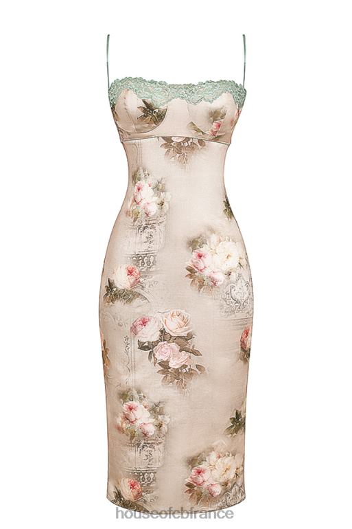 House of CB robe mi-longue à fleurs vintage venus N888H278 vêtements