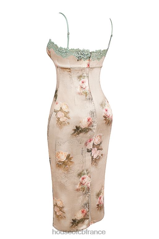 House of CB robe mi-longue à fleurs vintage venus N888H278 vêtements