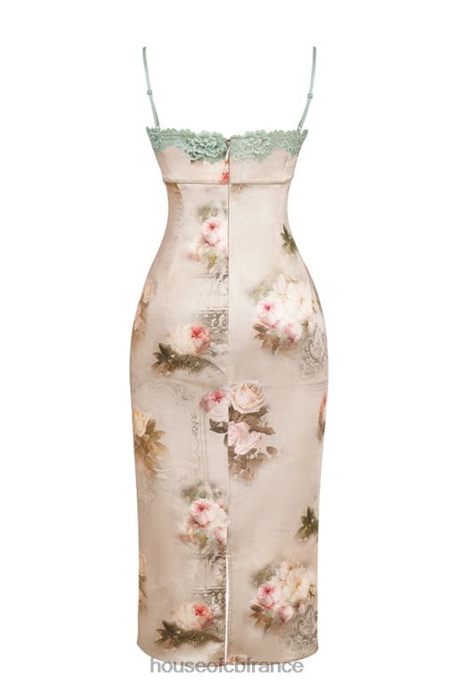 House of CB robe mi-longue à fleurs vintage venus N888H278 vêtements