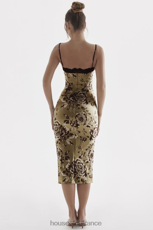 House of CB robe mi-longue à imprimé fleuri cassia N888H297 vêtements