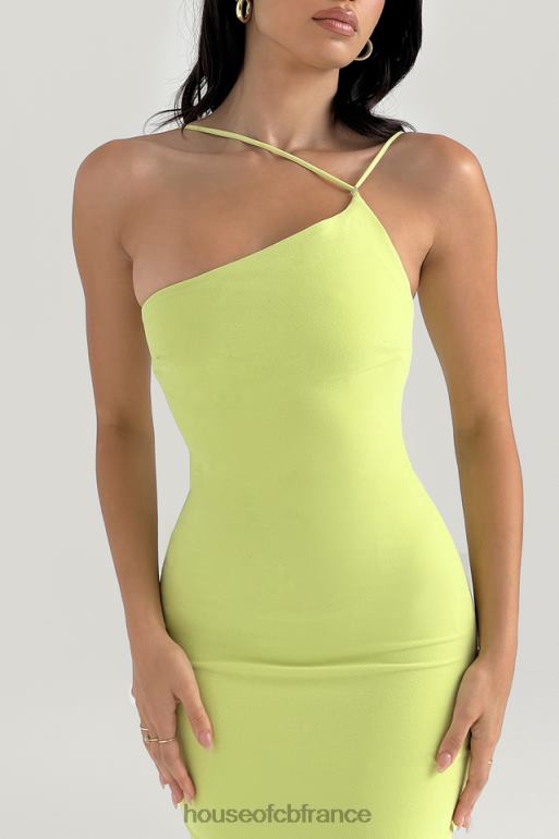 House of CB robe midi alessia citron vert N888H420 vêtements