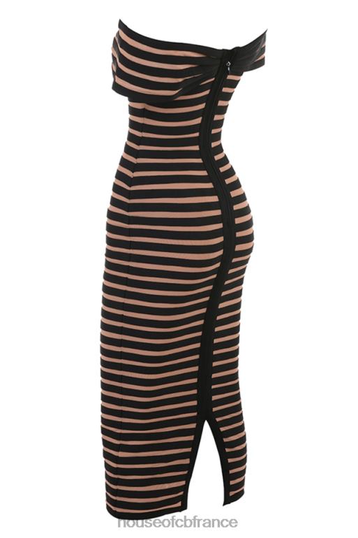 House of CB robe midi bandage à rayures Petra N888H275 vêtements
