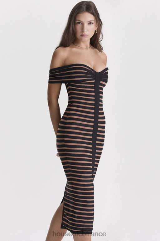 House of CB robe midi bandage à rayures Petra N888H275 vêtements