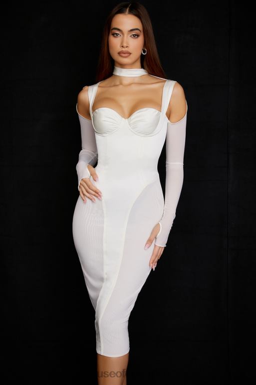 House of CB robe midi corset ivoire talika N888H518 vêtements