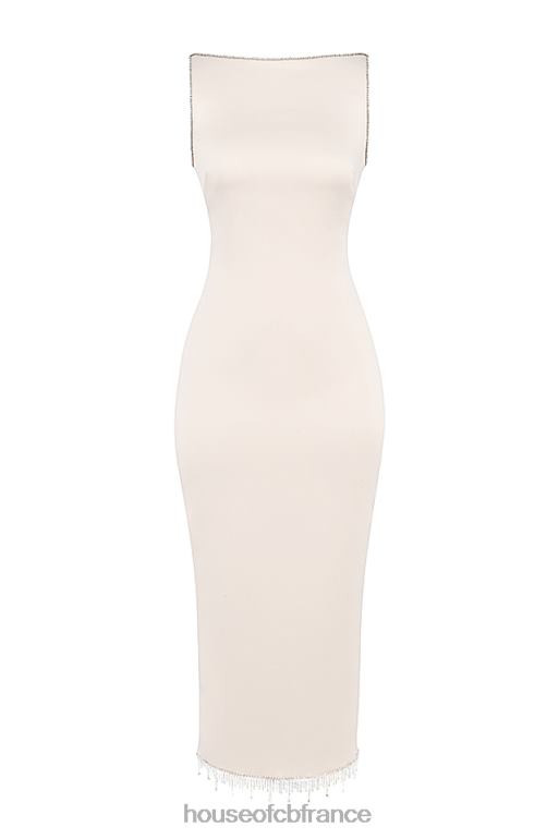 House of CB robe midi cristallisée ivoire margiela N888H348 vêtements