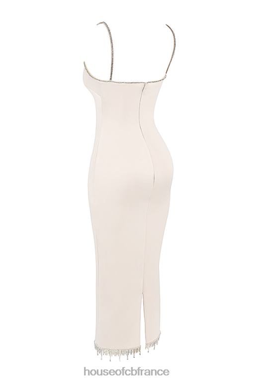 House of CB robe midi cristallisée ivoire margiela N888H348 vêtements