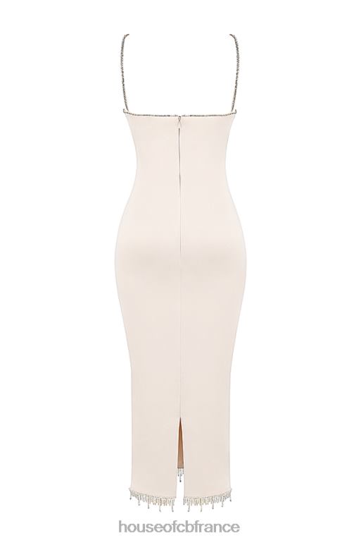 House of CB robe midi cristallisée ivoire margiela N888H348 vêtements