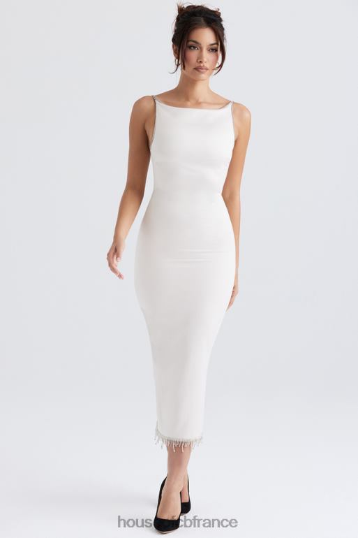 House of CB robe midi cristallisée ivoire margiela N888H348 vêtements