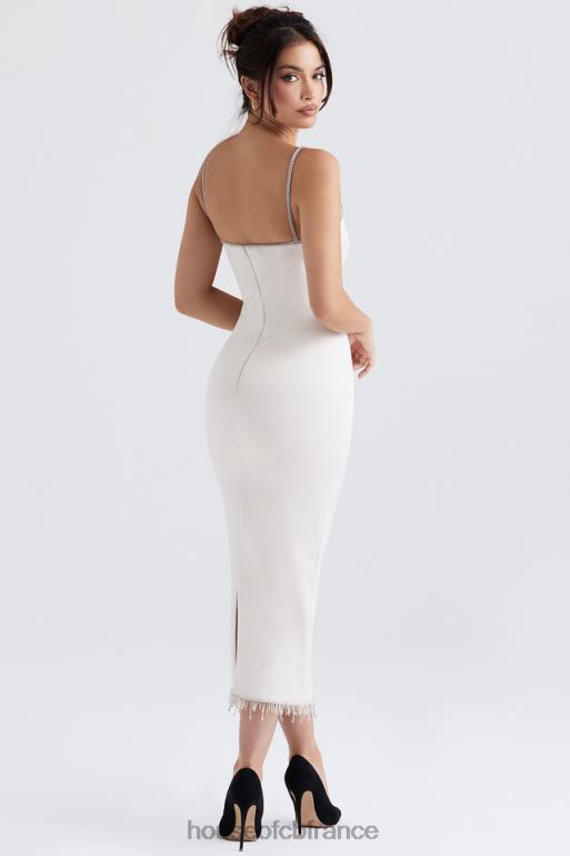 House of CB robe midi cristallisée ivoire margiela N888H348 vêtements