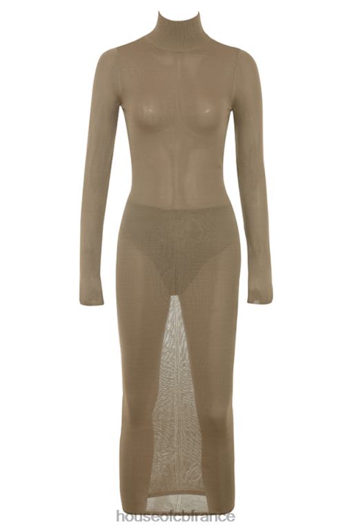 House of CB robe midi en tricot beige Roberta N888H169 vêtements
