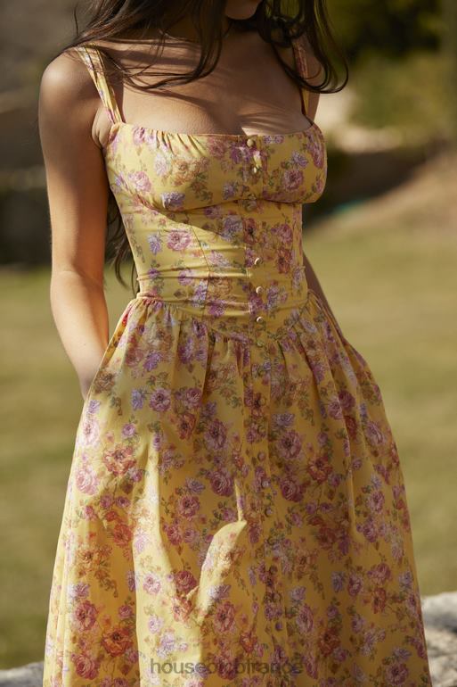 House of CB tatiana - robe d\'été mi-longue à imprimé beurre N888H246 vêtements
