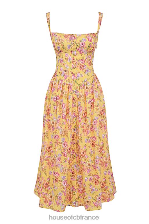 House of CB tatiana - robe d\'été mi-longue à imprimé beurre N888H246 vêtements