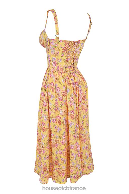 House of CB tatiana - robe d\'été mi-longue à imprimé beurre N888H246 vêtements